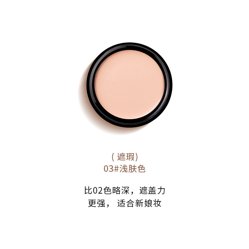 Meixier White Concealer para cubrir los círculos oscuros de los ojos, acné, impresión de acné, COS, pintura, rendimiento de color, maquillaje de escenario, crema de base especial