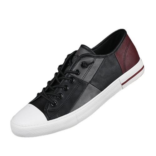 2024 spring new trendy versatile color matching slip-on lazy leather shoes men's shoes casual shoes leather shoes