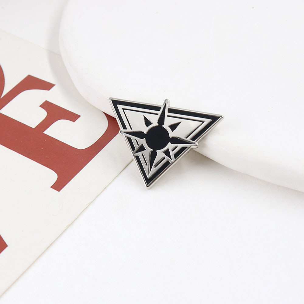 Blue Archive Abadoss School Emblem Metal Brooch Student Id Pattern Enamel Pin Accessories Triangular Badge