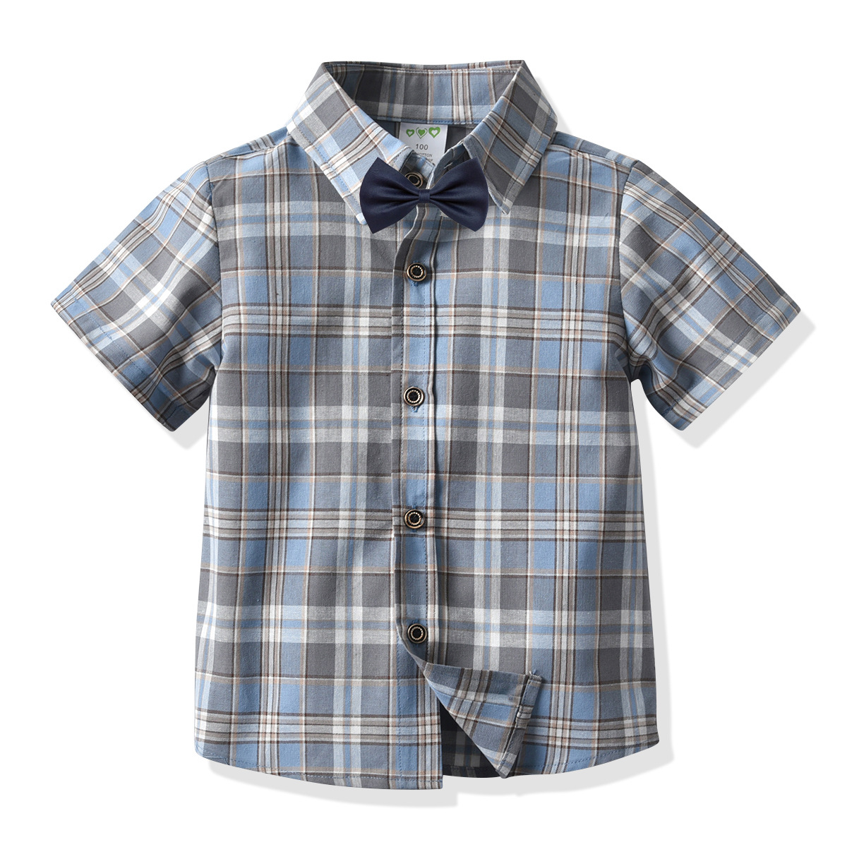 Simple Style Plaid Cotton T-shirts & Shirts display picture 1