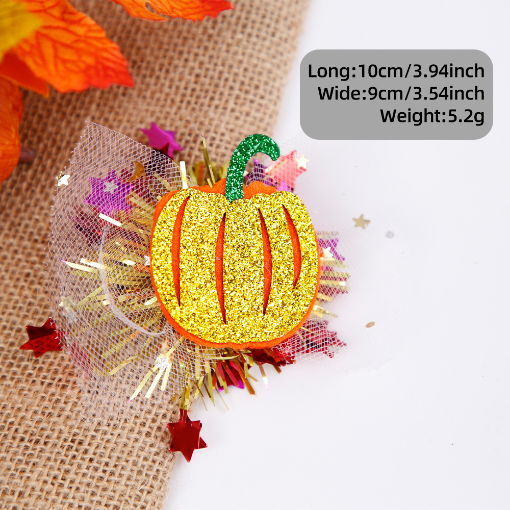 Día de Acción de Gracias accesorios para mascotas calabazas turquía mallas brocas de cabello perros gatos otoño festival de cosecha fiesta decoración tarjeta de cabello