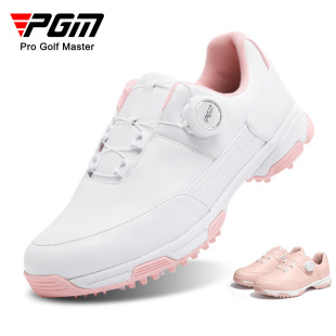 Pgm Golf Shoes Women's Waterproof Sports Shoes Breathable Twist Buckle Shoelaces Casual Non-Slip Fixed Spikeless Shoes Women's Shoes
