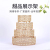 Cross -border hot -selling crystal cake frame wedding dessert display rack acrylic mirror cake disk rhinestone