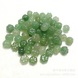 Dongling Jade pumpkin beads loose beads wholesale diy jade jewelry accessories green Dongling jade accessories wholesale