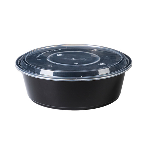 3000ml round basin high lid disposable lunch box take-out box American round lunch box crayfish sauerkraut fish basin