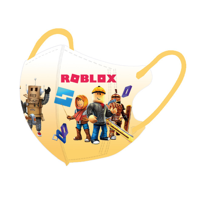 Roblox Sandbox World 子供用不織布 3D マスク 使い捨て三層保護効率的で通気性のある学生専用|undefined