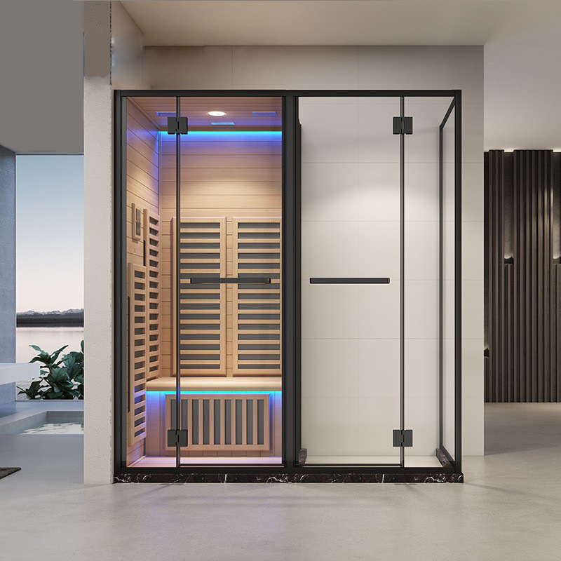 Suministro de fábrica sala de vapor húmedo seco sauna ducha integrada de doble uso sala de baño sala de ondas de luz sala de ducha de vapor