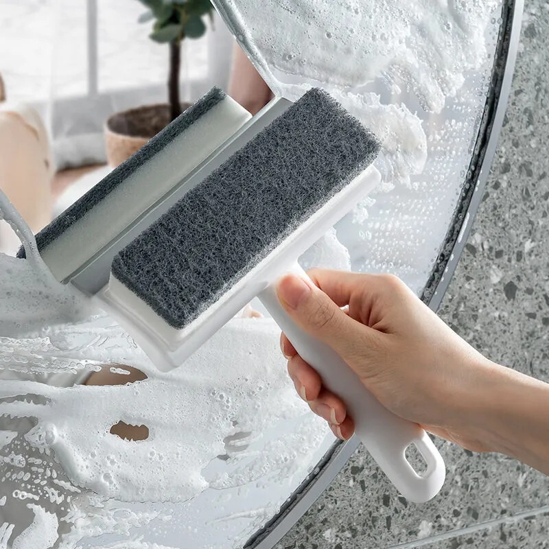 Japanese glass cleaning artifact household wiper toilet mirror floor special cleaning tool double-sided window cleaner