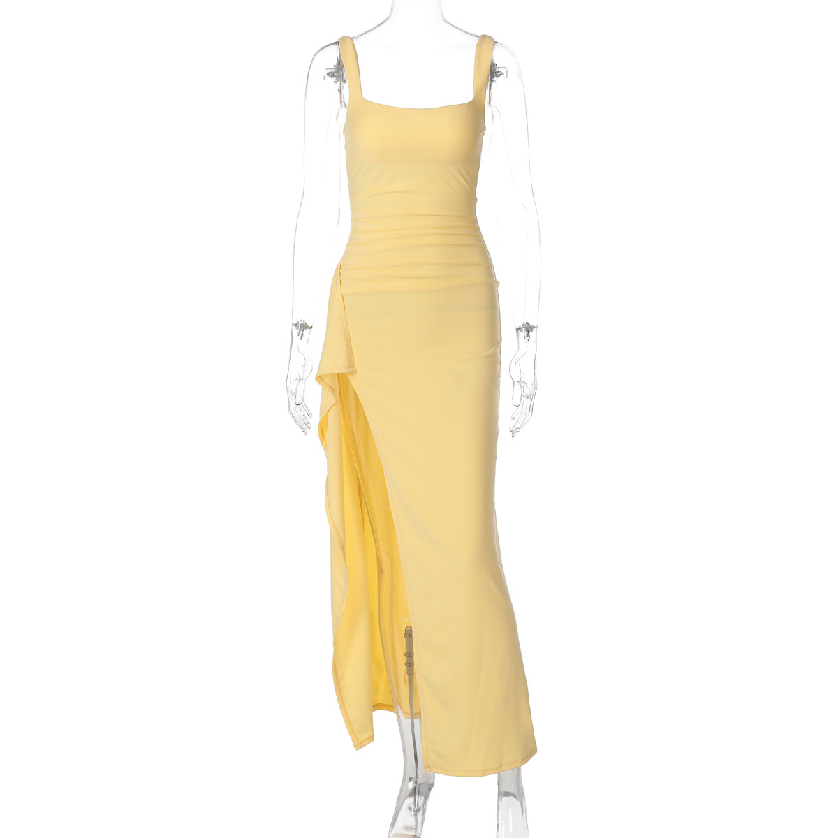 Women's Evening Dress Long Skirt Sexy Backless High Slit Summer Fashion Suspenders_ecoleips.com