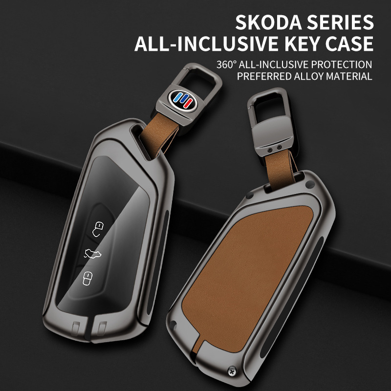 Applicable Skoda key case Mingrui Kodiak GT comic speed pie Kodiak car key case buckle shell