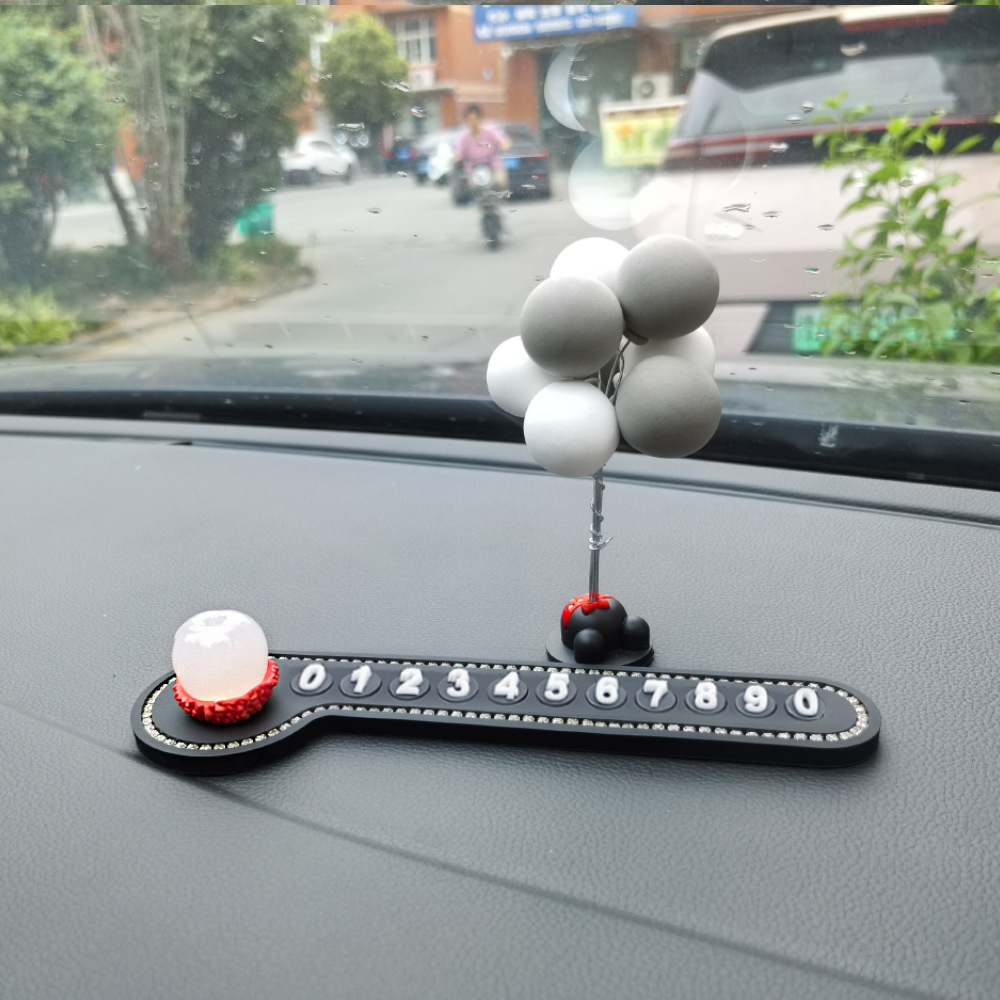 Placas de estacionamiento temporales de automóviles mujeres lindas tarjetas telefónicas de automóviles tarjetas de número de teléfono móvil adornos de decoración