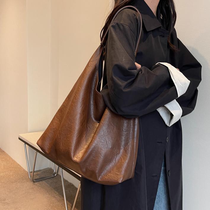 Bolso de Gran Capacidad Estilo Coreano para Mujer, Estilo Casual, Bolso de Hombro Versátil Retro Nuevo 2025, Bolso Tote Informal para Viajes Diarios