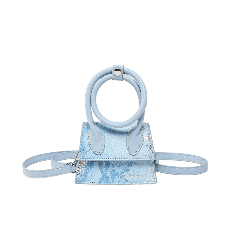 Bolso de moda transfronterizo 2025 primavera y verano nuevo bolso femenino personalizado bolso de hombro con estampado de piel de serpiente mini bolso de mensajero con letras
