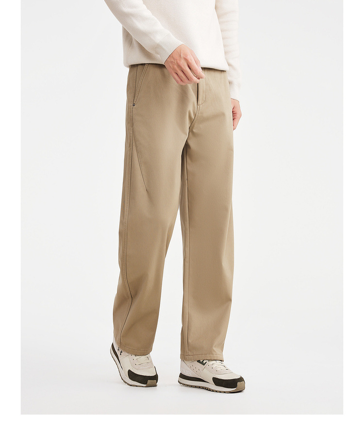 Quần âu nam mùa đông cotton lót lông cừu ấm áp — màu đen chi tiết 13