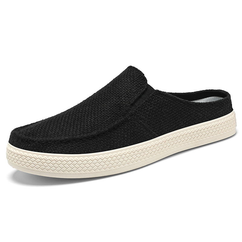 Zapatos para hombre, nuevas zapatillas transpirables de primavera, ligeras, sencillas, informales, sin cordones, cómodas, de media caña, con suela blanda, versátiles.