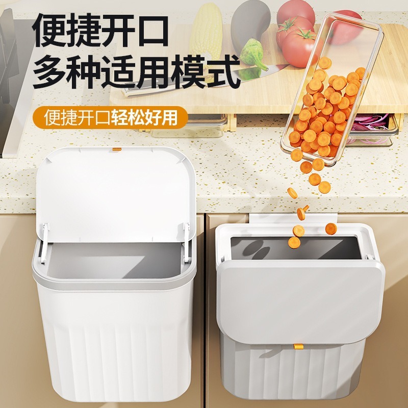 Botes de basura en la pared de la cocina, puertas de gabinetes con tapa para el hogar, cubos de desechos de cocina mongados en la pared, inodoros colgantes