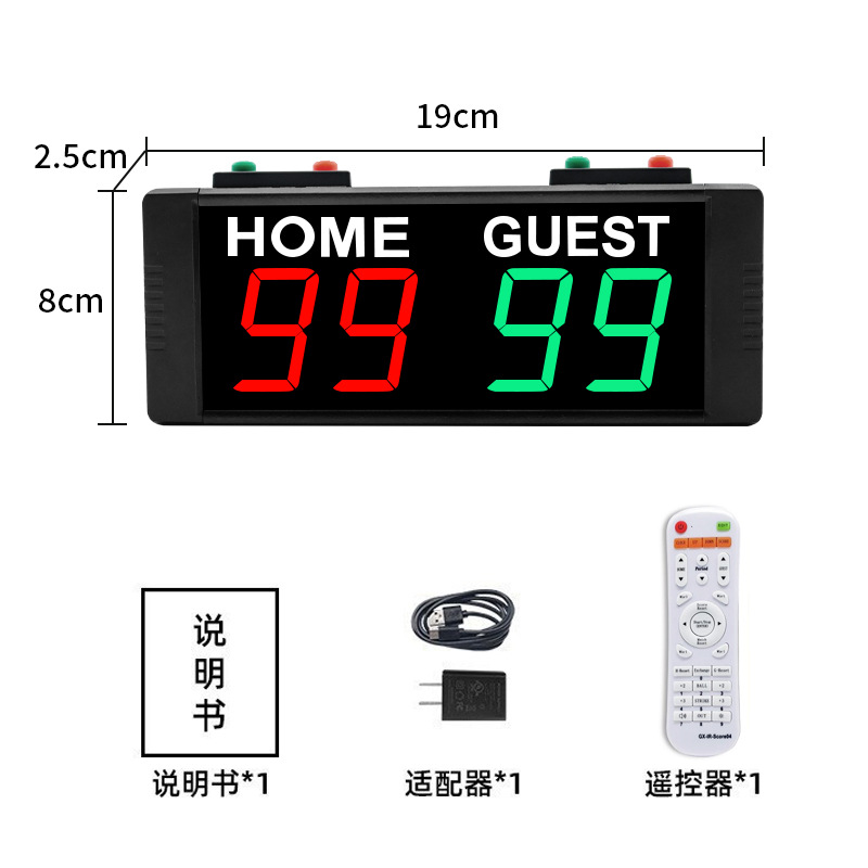 Yizhi Amazon Hot Sale Portable Scoreboard Button Scoreboard Battery Powered Electronic Scoreboard with Stand