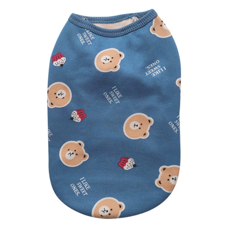 Собака Жилет Pet Dog Мультфильм Жилет Осень и зима Флисовая Одежда для собак Осенне-зимний плюшевый жилет Одежда для домашних животных