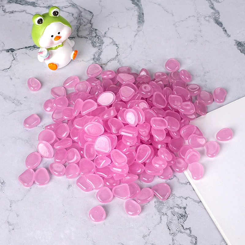 1cm small luminous stone luminescent pebbles factory cross-border special for garden fish tank landscaping archaeological and fluorescent stone