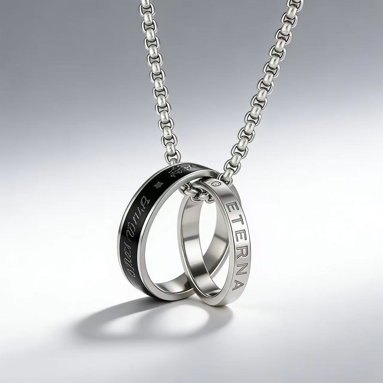 Titanium Steel Pendant Necklace For Men High-end Trendy Design_voghion.com