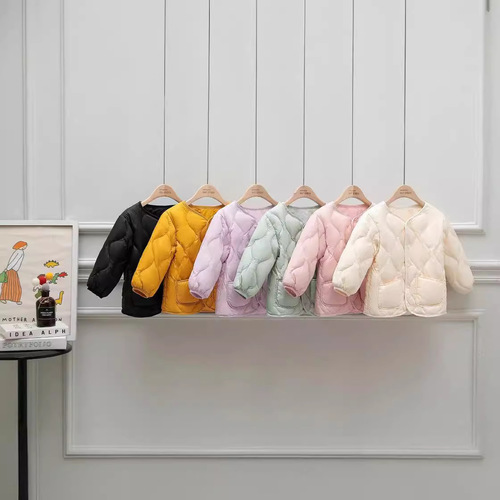  new children's clothing cloud light and light down jacket with ultra-light down jacket liner 90 velvet 100-150
