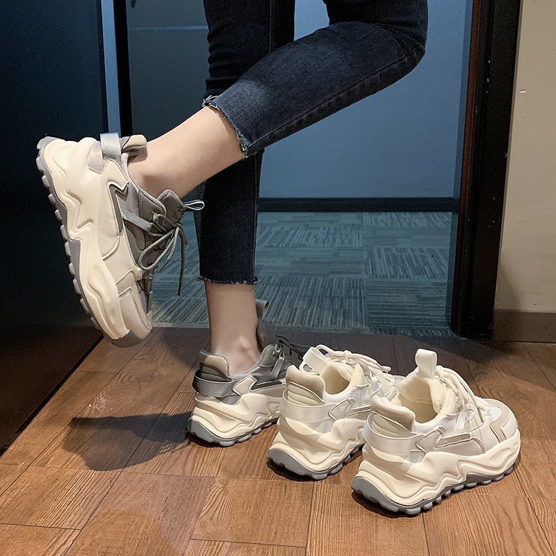 Baskets femme en PU artificiel - Ref 3435175 Image 4