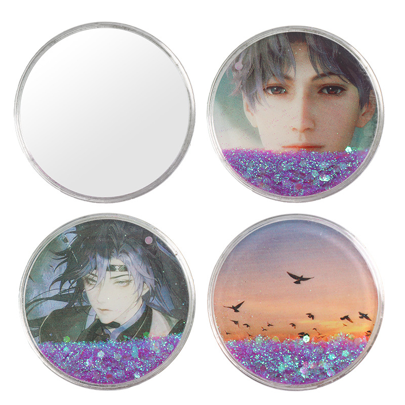 Espejo de maquillaje Espejo plegable en el viento alto valor facial Fairy estudiantes portátiles con mini espejo