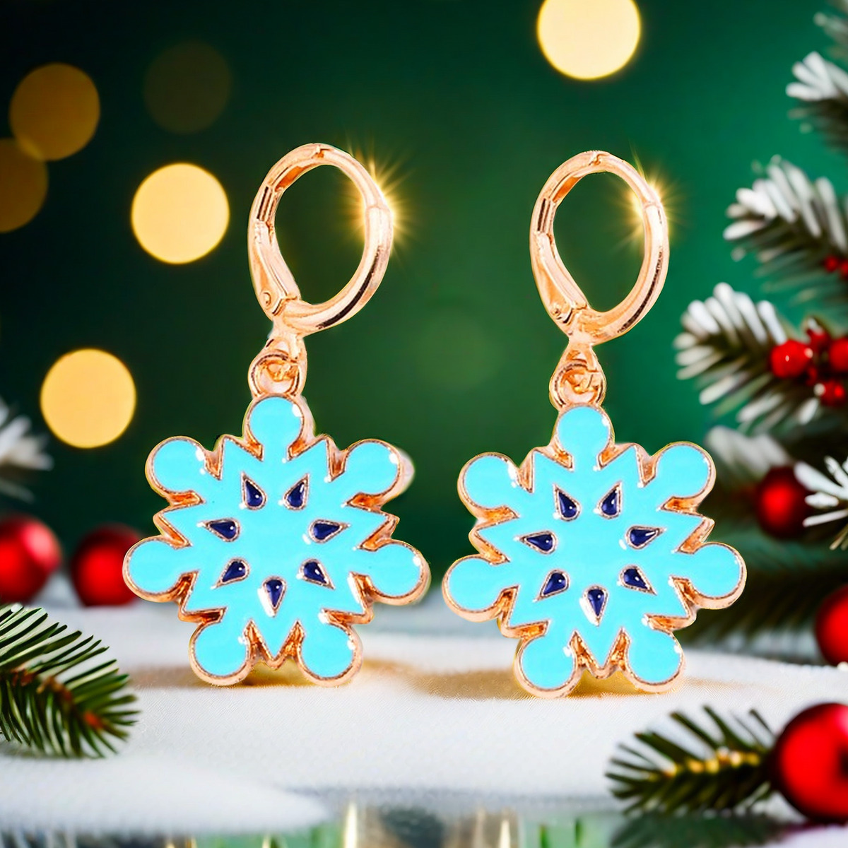 Women's Gender Cute Style Cute Snowflake Drop Earrings