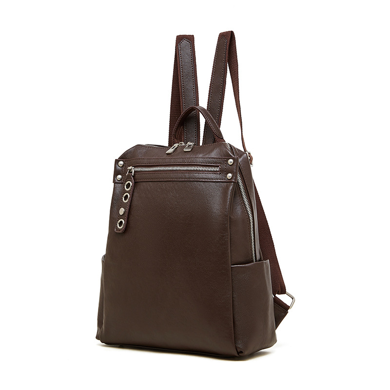 Top Layer Vegetable Tanned Backpack New Model Large Capacity Designer Lightweight Niche Genuine Leather Women's Bag_voghion.com