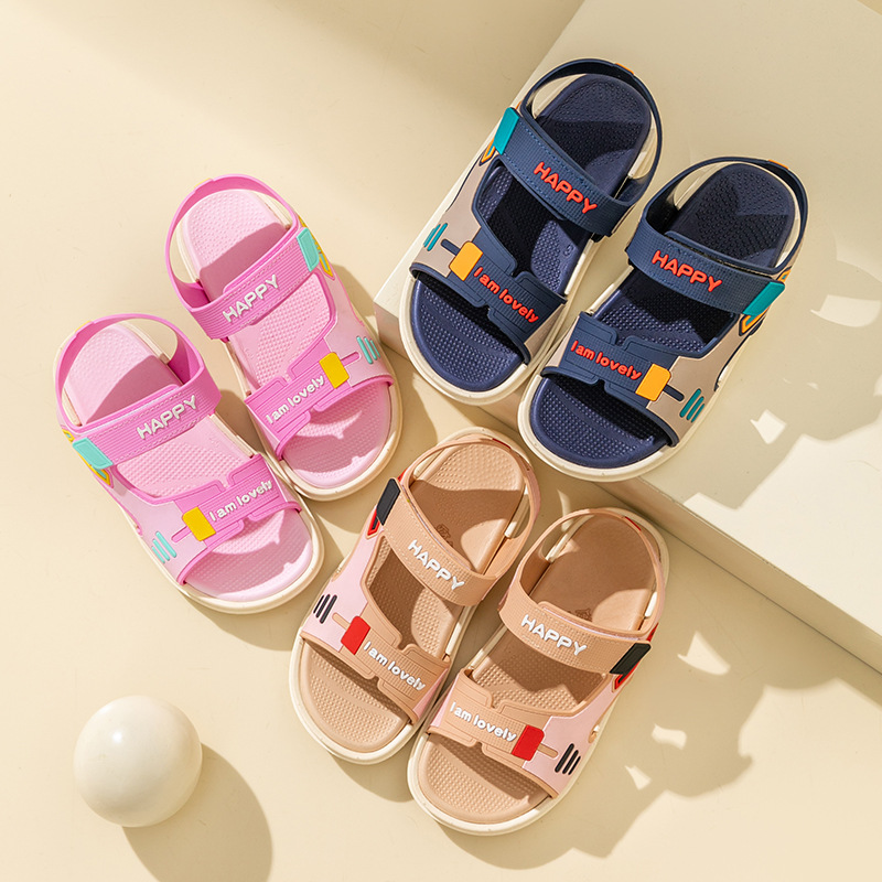 Sandalias transpirables de moda cómodos zapatos de playa 2023 verano nuevo fondo suave versátil deportes campus niños y niñas sandalias