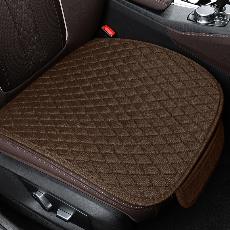 Cojín del asiento del coche cojín del asiento de lino cojín del asiento trasero del coche de tres piezas cuatro estaciones cojín del asiento universal tapa de la cabeza del asiento del coche