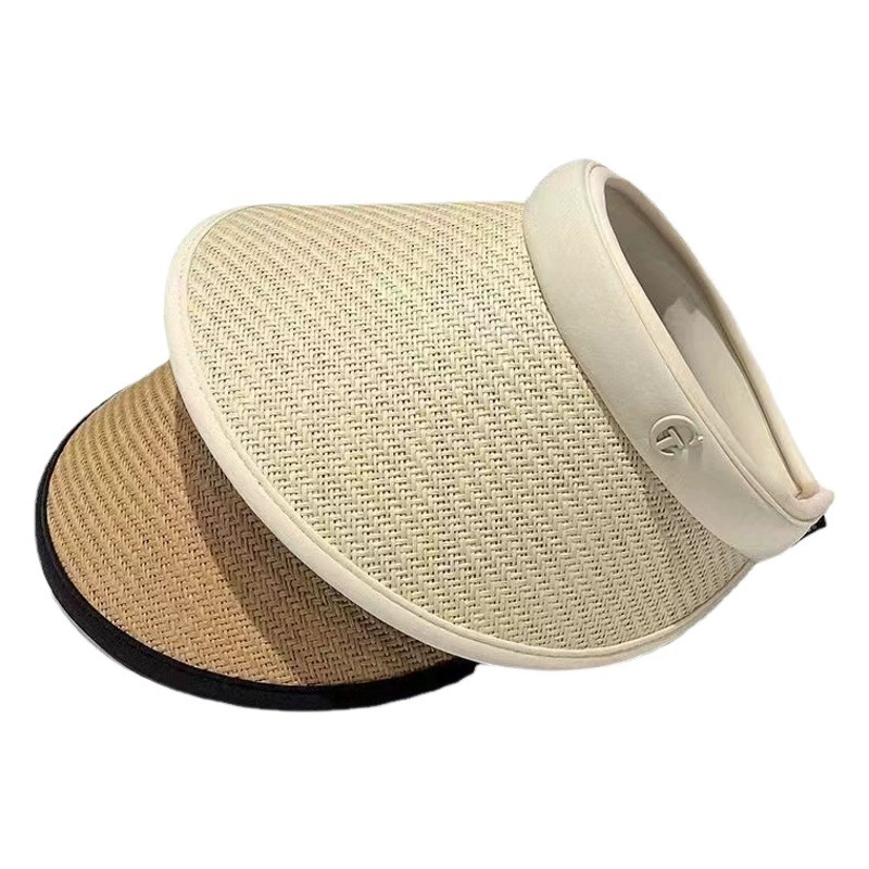 Солнцезащитная шляпа для женщин 2023 Новая летняя большая защита от ультрафиолета Солнцезащитная шляпа Крышка лица пустая верхняя соломенная шляпа