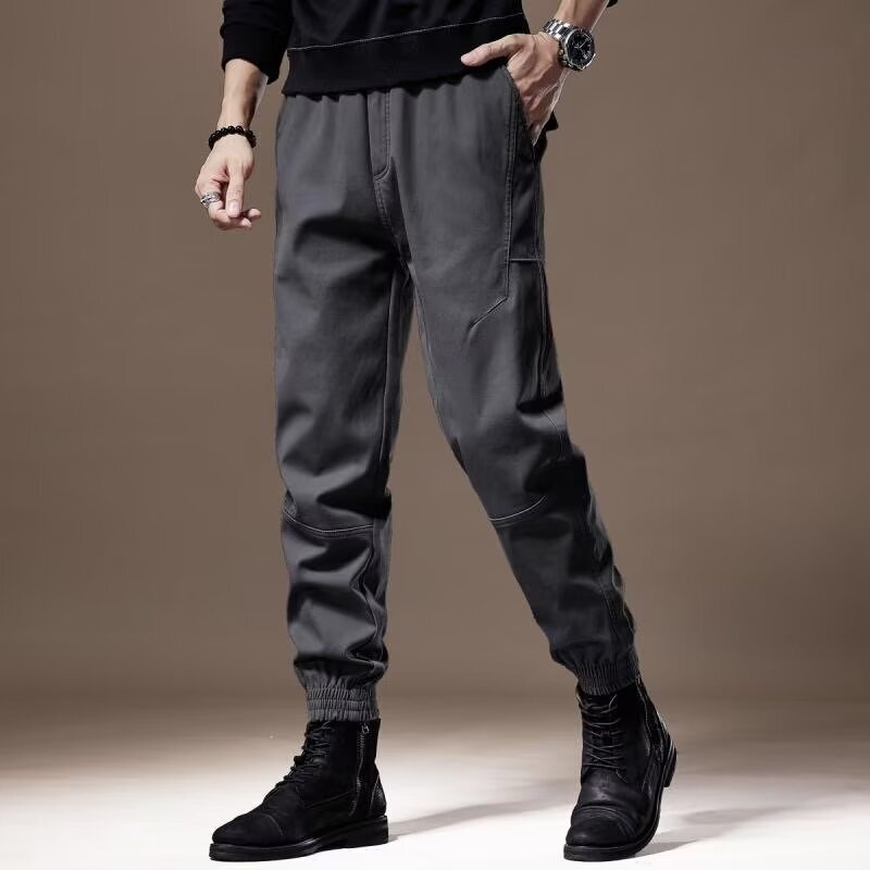 2025 Spring and Autumn with Martin Boots Pants Men's Leg-toe Casual Pants Men's Korean-style Slim-fit Buffy Shuai Chun Lun Nine Points