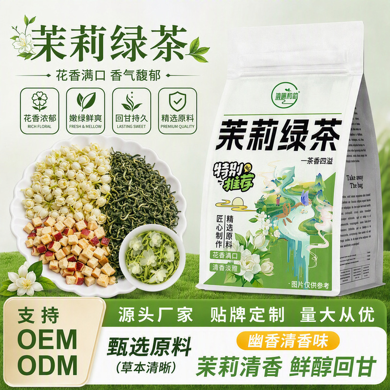Jasmine Green Tea, Jasmine Flower Apple Green Tea, Triangular Tea Bags, Individually Packaged Flower Tea, Cold Brew Tea, Wholesale and Dropshipping Jasmine Green Tea, Jasmine Flower Apple Green Tea, Triangular Tea Bags, Individually Packaged Flower Tea, Cold Brew Tea, Wholesale and Dropshipping