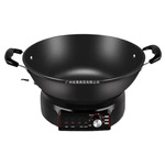 电炒锅多功能家用电热锅铸铁电锅爆炒蒸煮煎连体一体式插电炒菜锅