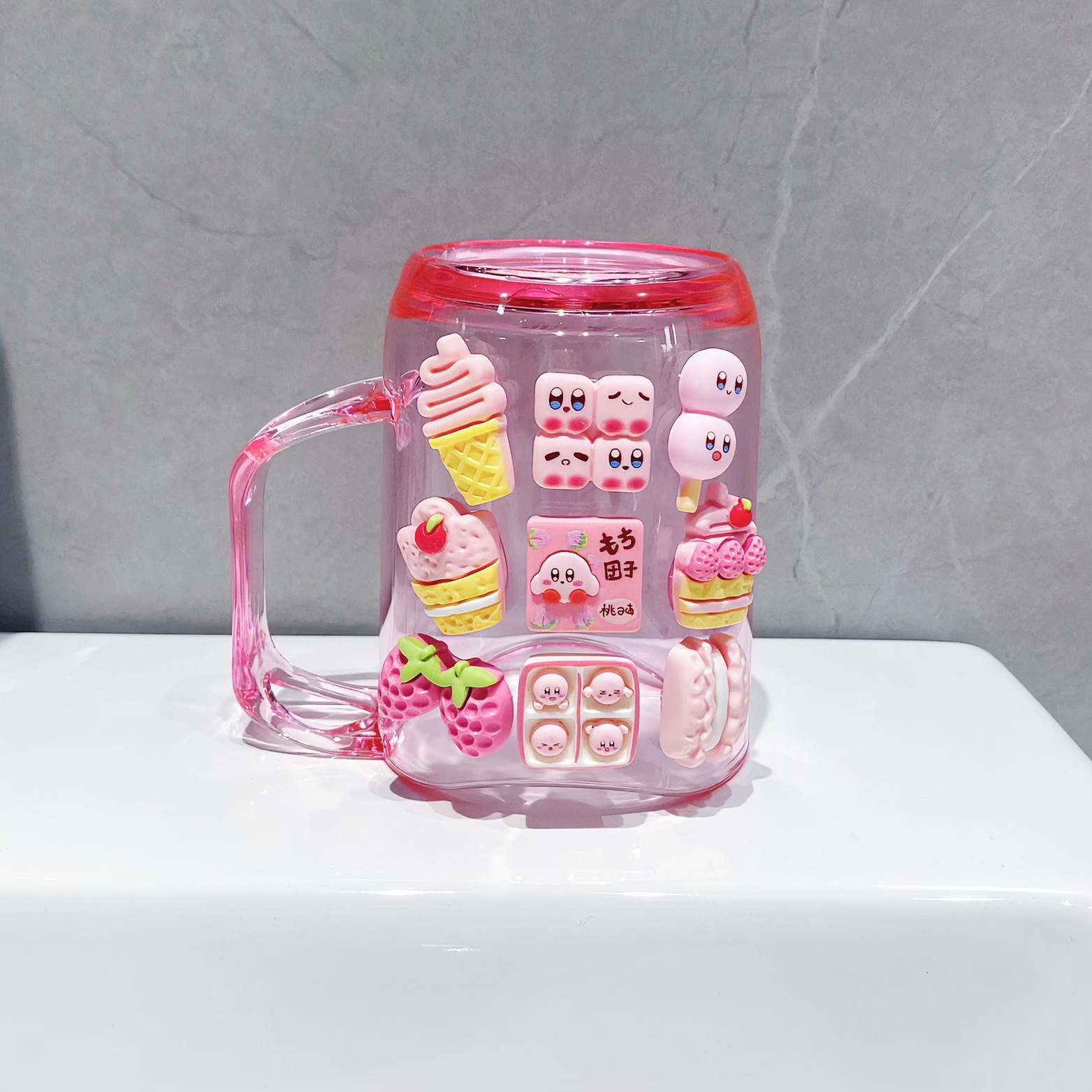 Pour - ice cream (send toothbrush + cup hanging)