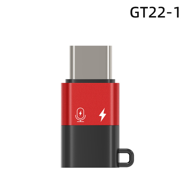 Adaptador OTG adecuado para conectar micrófonos inalámbricos de solapa y auriculares tipo C a teléfonos Apple, convertidor de tarjeta de sonido.