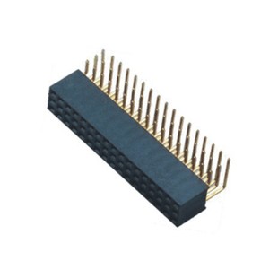 Female Header 2.54 Pitch H=8.5Mm Three Rows 90 ° Dip Plug-In