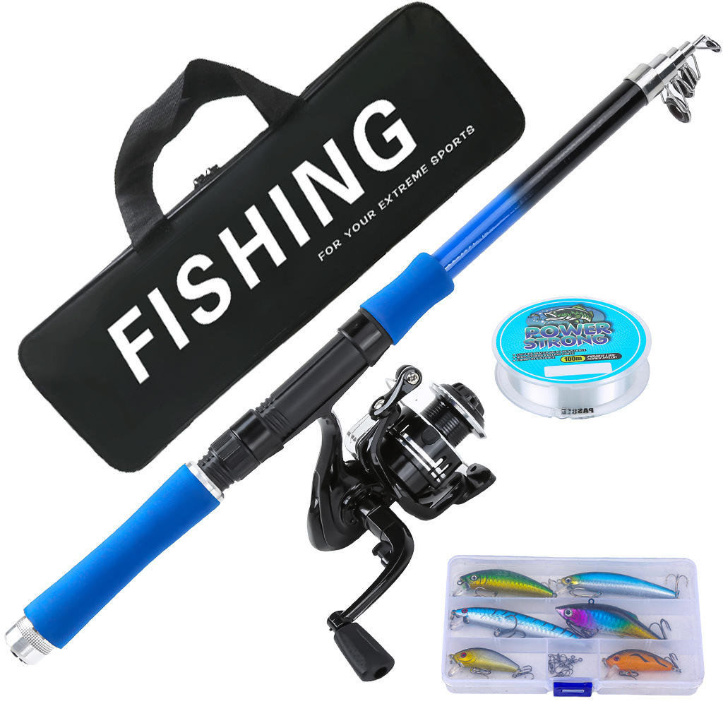 Cross-border fishing rod factory direct sale 1.8M lure rod fishing gear set sea rod casting rod fishing reel fishing supplies wholesale