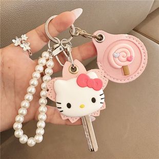 New Cartoon Cute Card Holder Mini Keychain Access Card Water Drop Sensor Round Community Elevator Protective Cover
