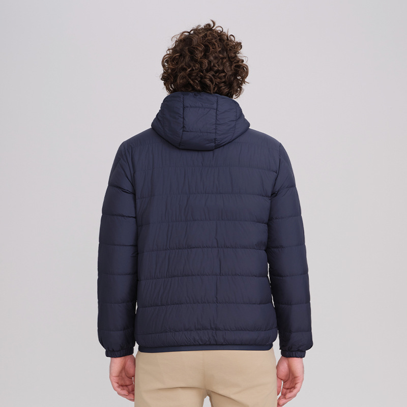 2025年秋冬メンズフード付き軽量ダウンジャケットメンズコート大きいサイズメンズ衣料品メーカー卸売軽量