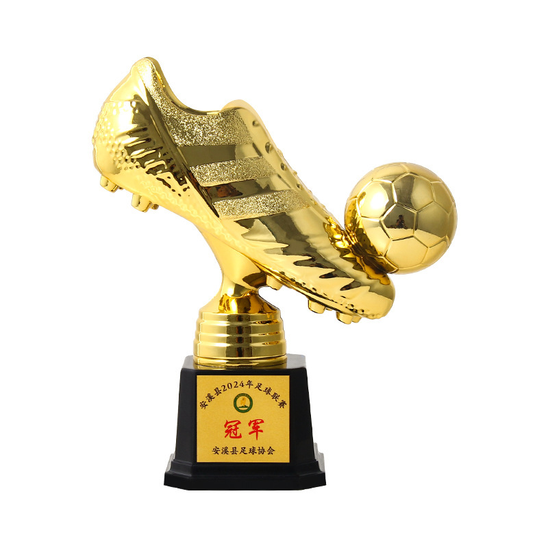 Fabricación creativa de trofeos de competición de fútbol de plástico Fabricación creativa de trofeos de torneo deportivo de fútbol al mejor tirador
