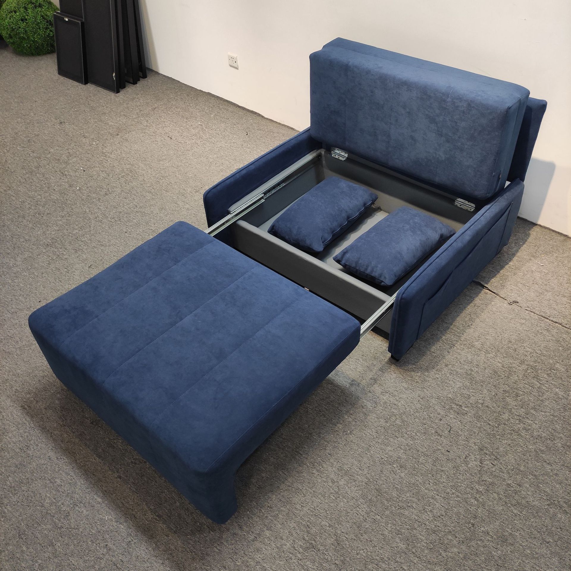 Sofá cama multifuncional de casa pequeña, sofá moderno y simple, sofá cama de seda sin lavado, tecnología de sala de estar