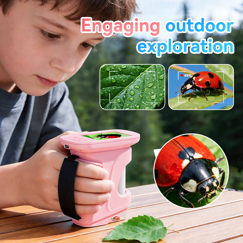 Amazon explosivos microscopio infantil lupa digital portátil regalo de Observación de aves microscopio de exploración al aire libre image 3