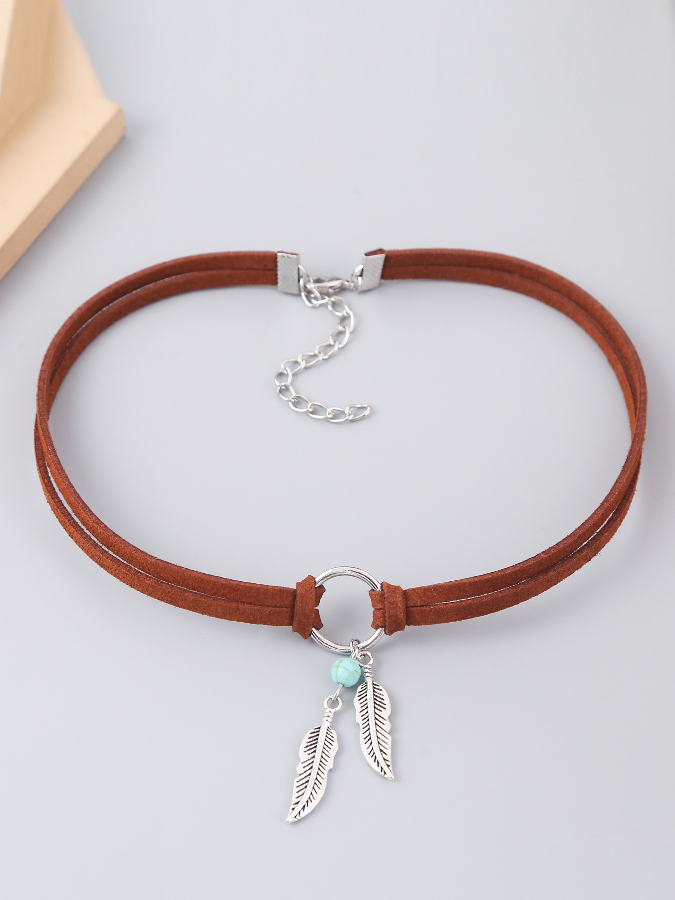 Ethnic Style Water Droplets Alloy Turquoise Plating Womenu0027S Pendant Necklace 1 Piece