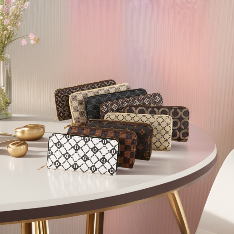New Fashionable Unisex Long Single-Pull Wallet Ready-Made Large-Capacity Bank Card Mobile Phone Storage Bag Customized New Fashionable Unisex Long Single-Pull Wallet Ready-Made Large-Capacity Bank Card Mobile Phone Storage Bag Customized