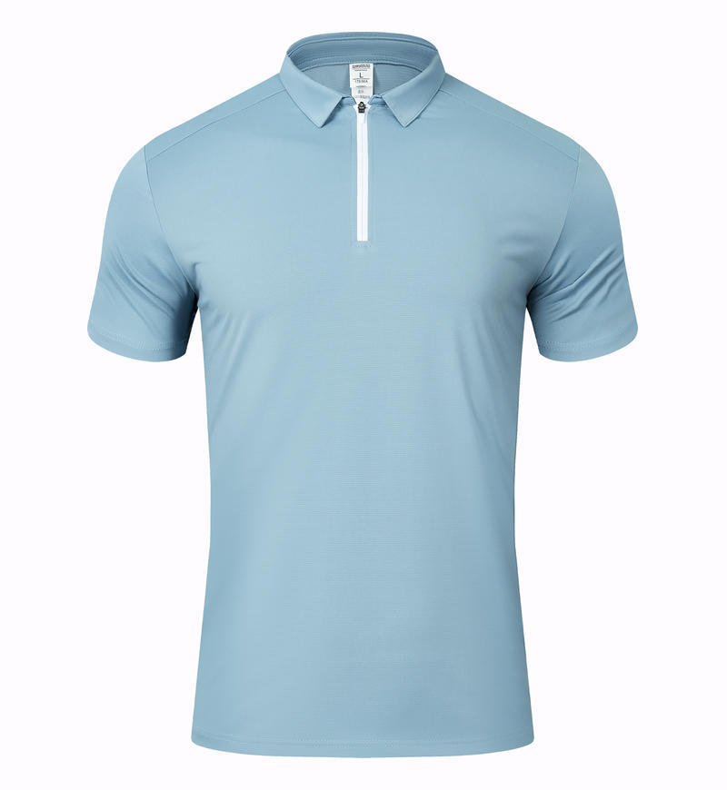 Seco rápido semia cremallera polo camiseta impresa ropa de trabajo ropa de grupo publicidad camiseta cultural camiseta de manga corta logotipo impreso