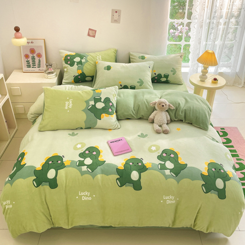 작은 접시 꽃 공룡 아기