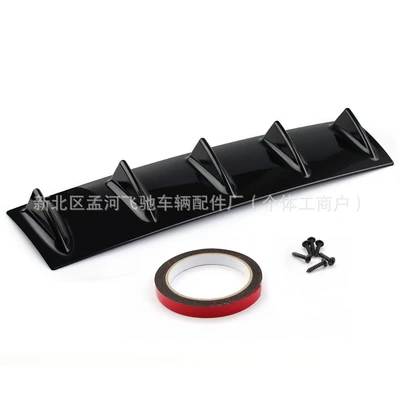 Shark Fin Rear Bumper Spoiler - medium-gloss-black