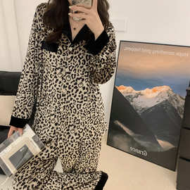 新款 秋冬新款睡衣女金钻绒甜美时尚休闲家居服套装